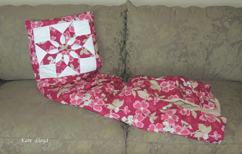 A pillow that opens to be a 40” X 60” quilt!