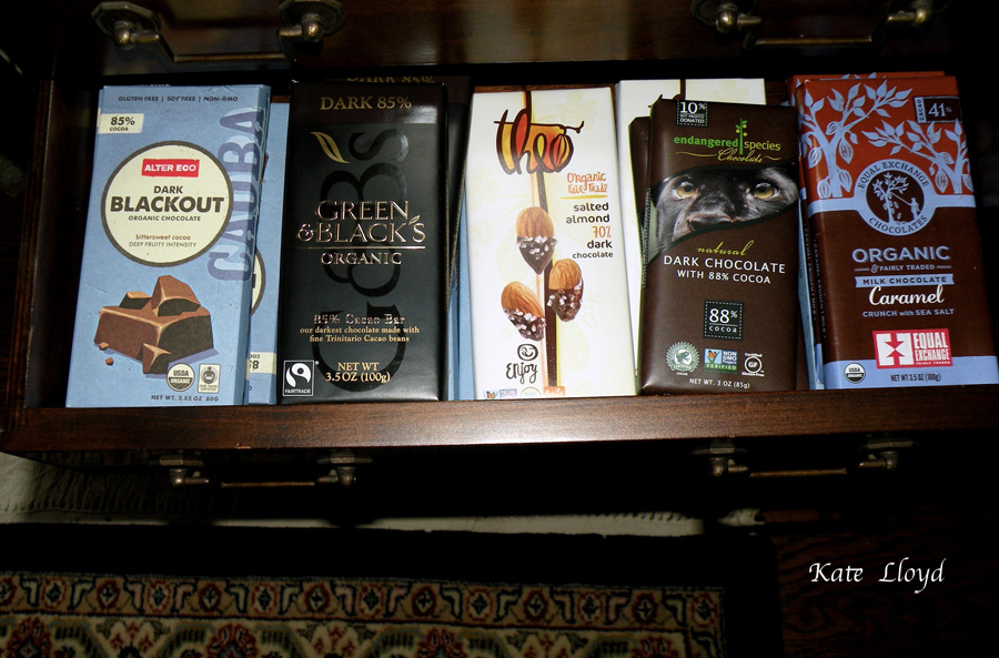 It's hard to cut down on chocolate when you know where it's stashed.