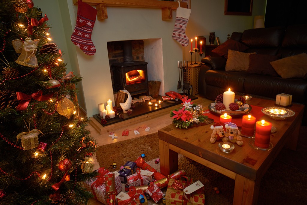 Christmas tree scene