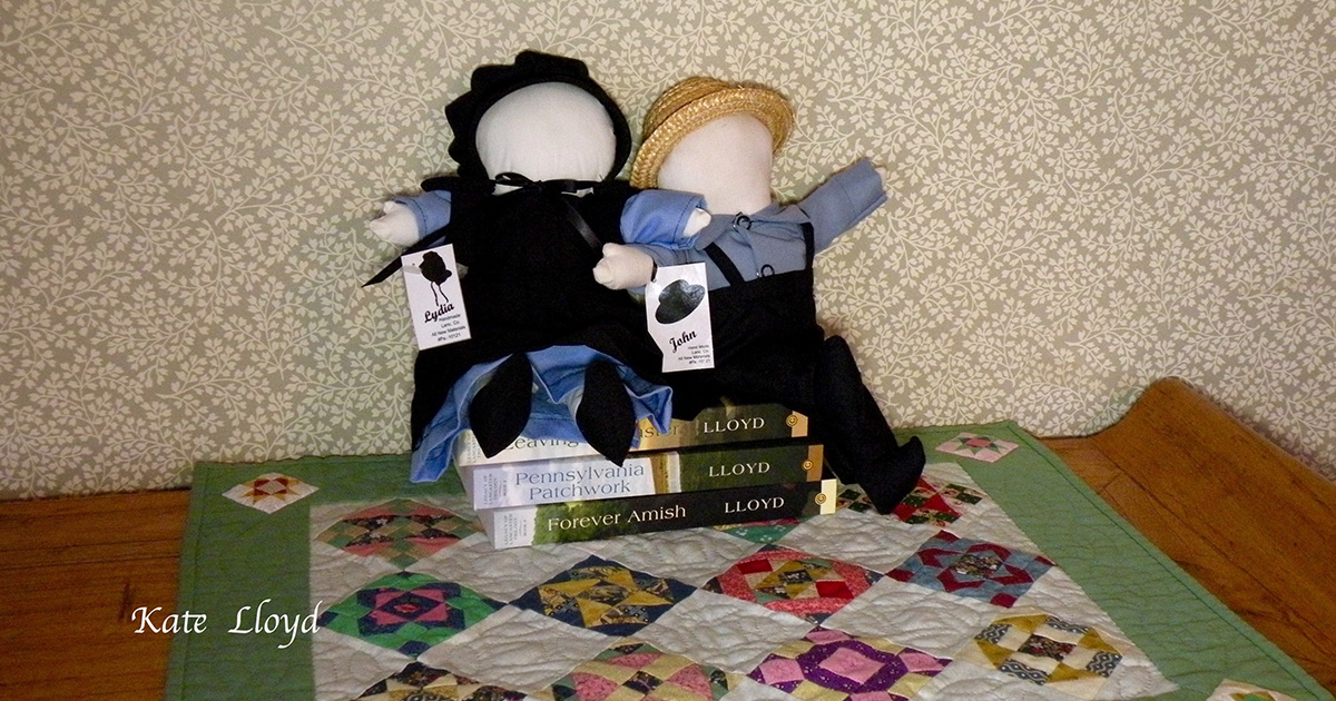 John and Lydia are Amish-made dolls from Lancaster. Are they courting?