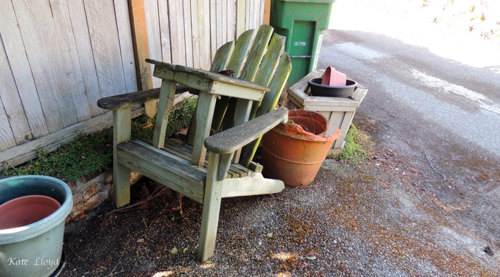 Doubtful the Adirondack chair's ( link: https://en.wikipedia.org/wiki/Adirondack_chair ) owner is going to refinish it 