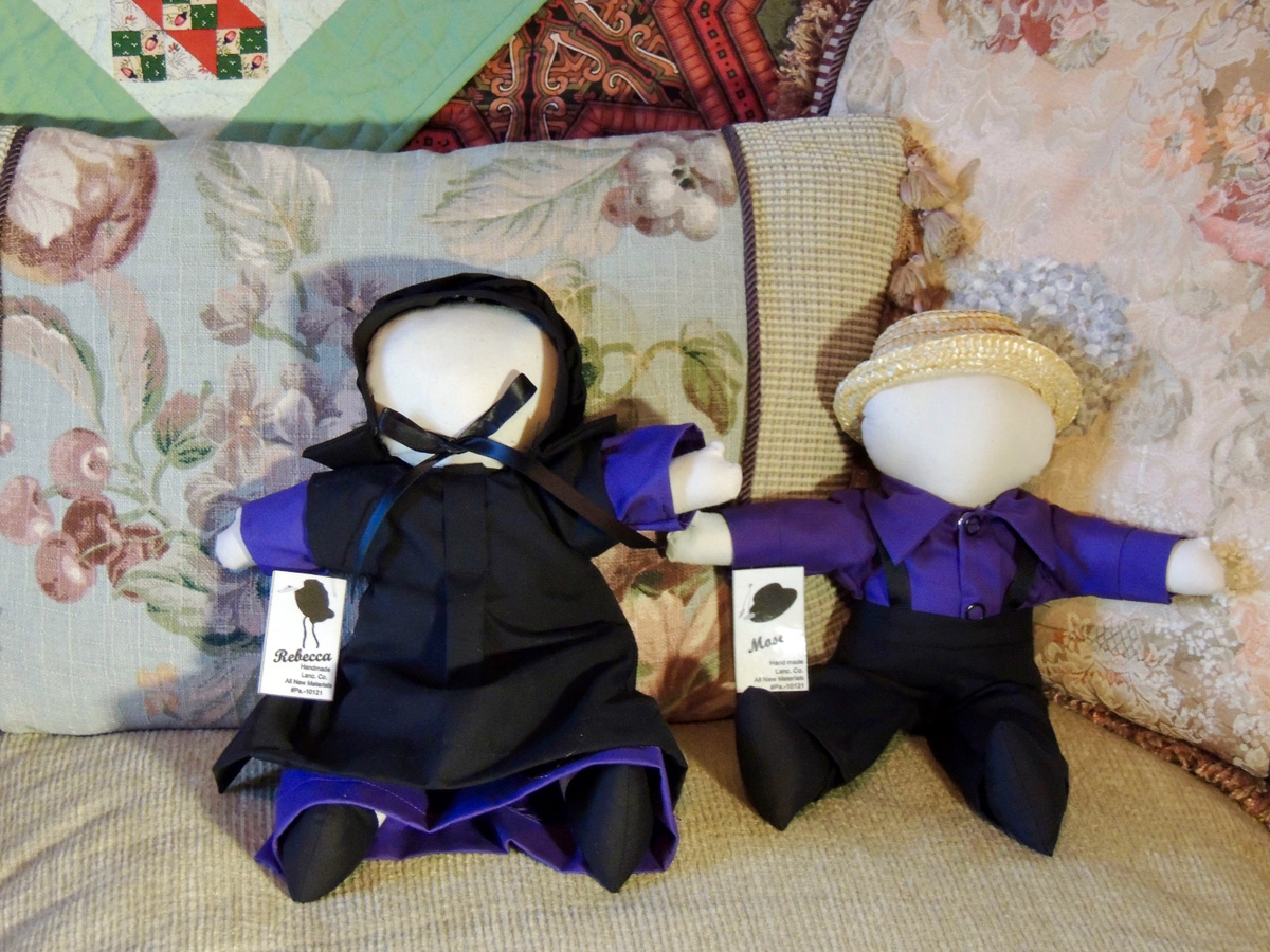 Kate Lloyd's December giveaway of 2 Amish made dolls