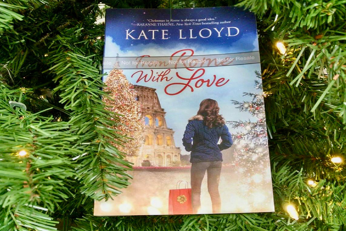 A pre-lease ARC of From Rome with Love visited a Christmas tree!