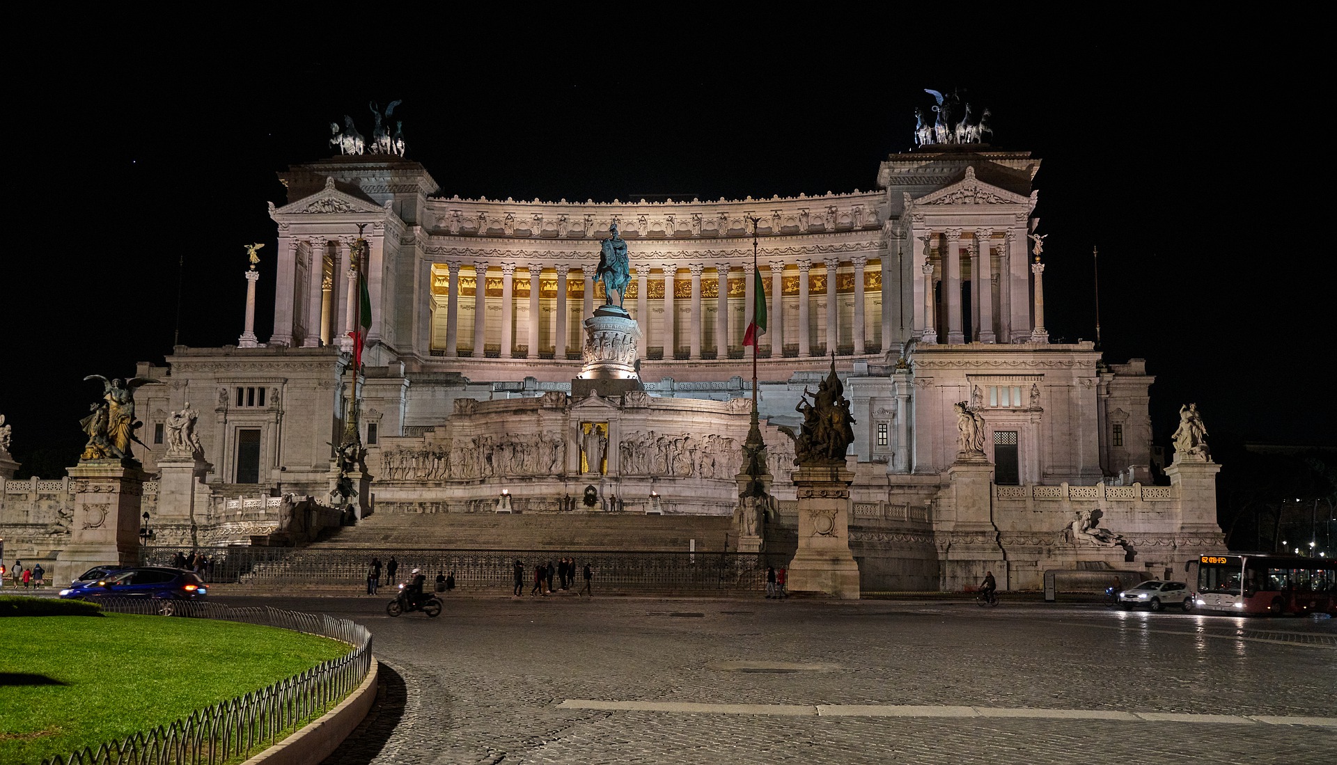 Victor Emmanuel II National Monument, named for the first king of a united Italy, and dedicated to the ideas of Italian unification and liberation.