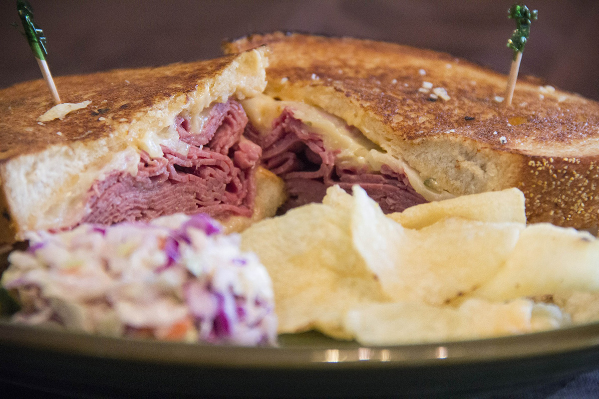 Although leftovers can get made into a sandwich, there is some debate in our household as to whether corned beef or pastrami goes into a Reuben!