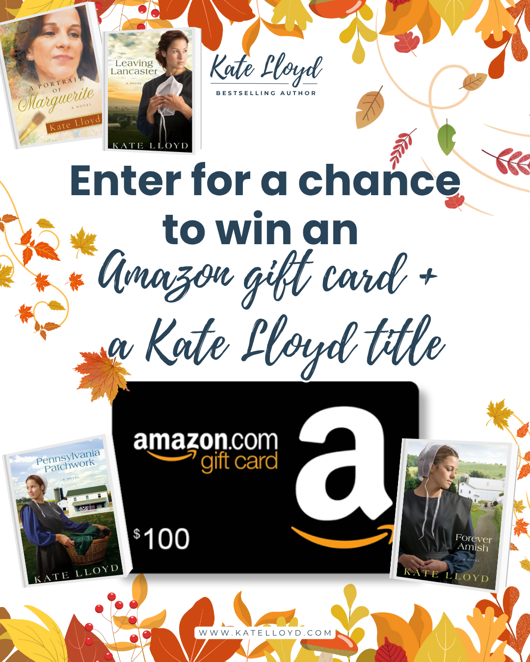 Fall graphic with Kate Lloyd books